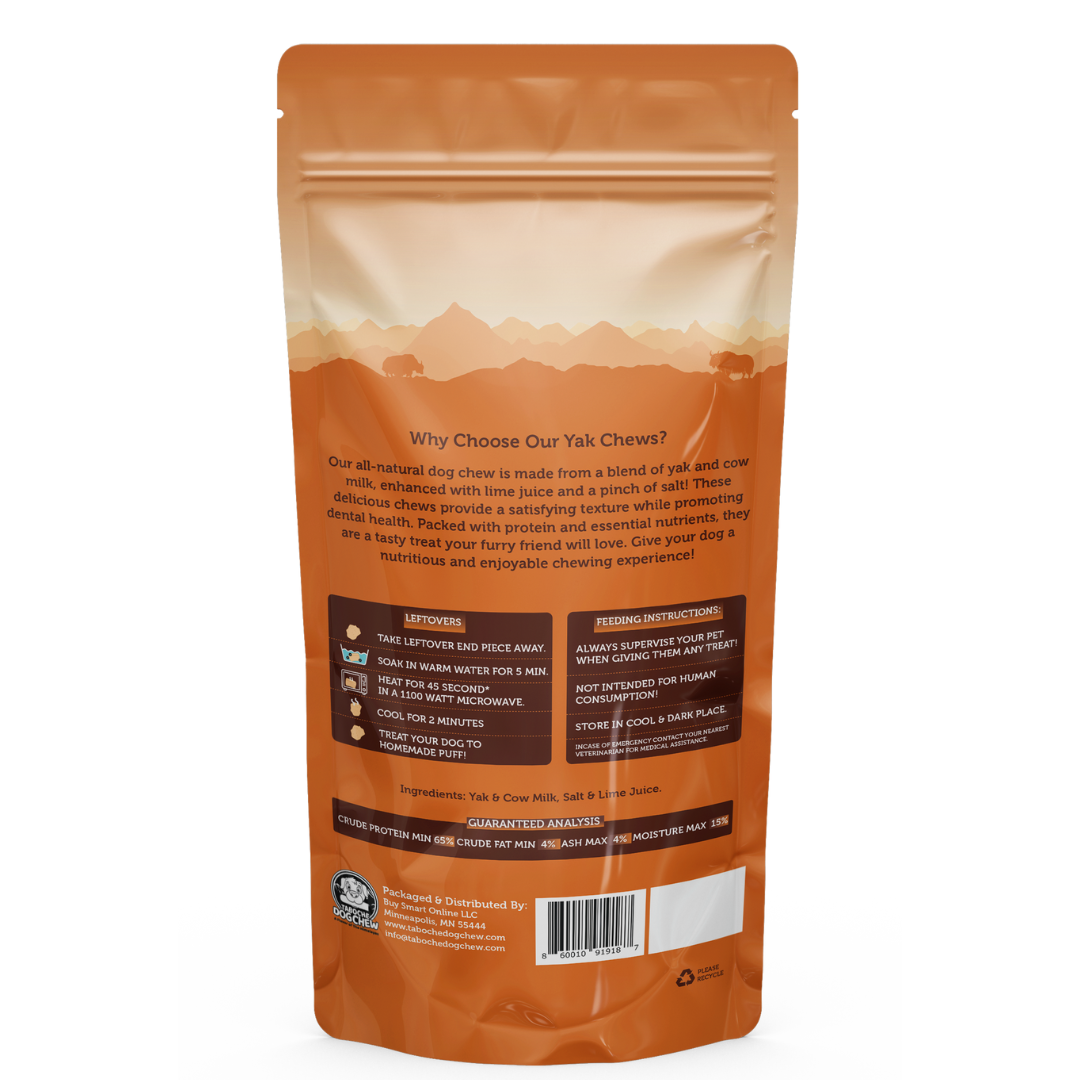 Taboche Dog Chew- Yak Cheese - All Natural & Organic - Long Lasting- A Flavor of The Himalayas - Extra Large - 5.5 oz (155g) - Pack of 1