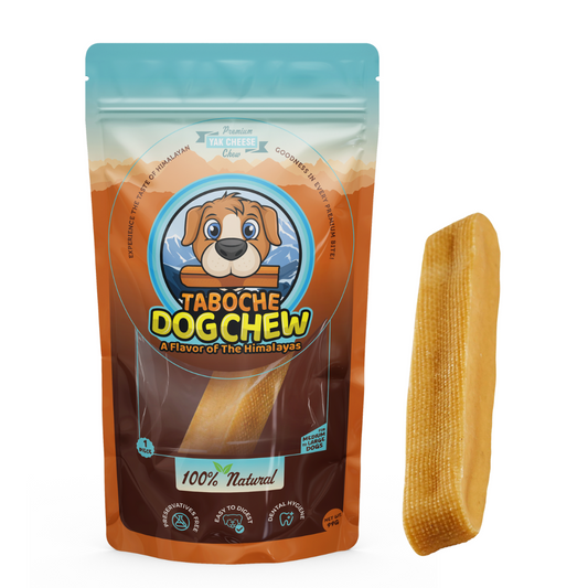 Taboche Dog Chew- Yak Cheese - All Natural & Organic- Long Lasting- A Flavor of The Himalayas - Large - 3.50 oz (99 g) - Pack of 1