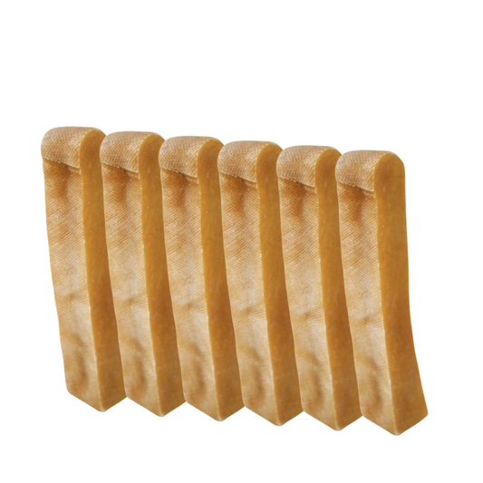 Taboche Dog Chew- Yak Cheese - All Natural & Organic- Long Lasting- A Flavor of The Himalayas - Medium - 16 oz (453g) - Pack of 6